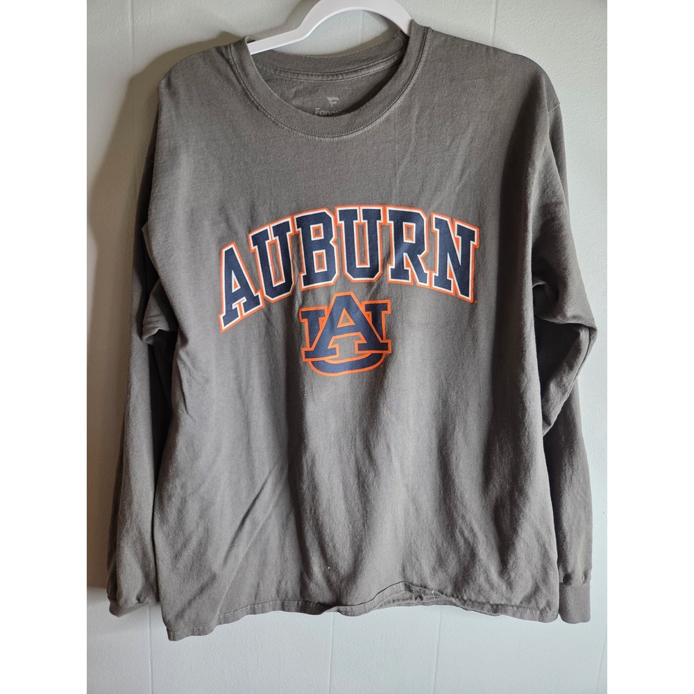 Fanatics Auburn Tigers Mens Gray Long Sleeve Graphic T-Shirt L NCAA Collegiate